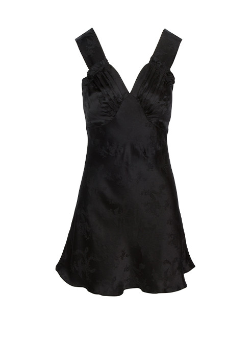 The Roxy Dress | Black Dragon Silk Mini ...